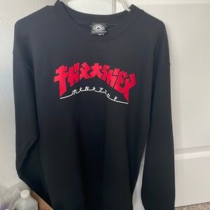 Godzilla Thrasher Crew Sweatshirt, Black